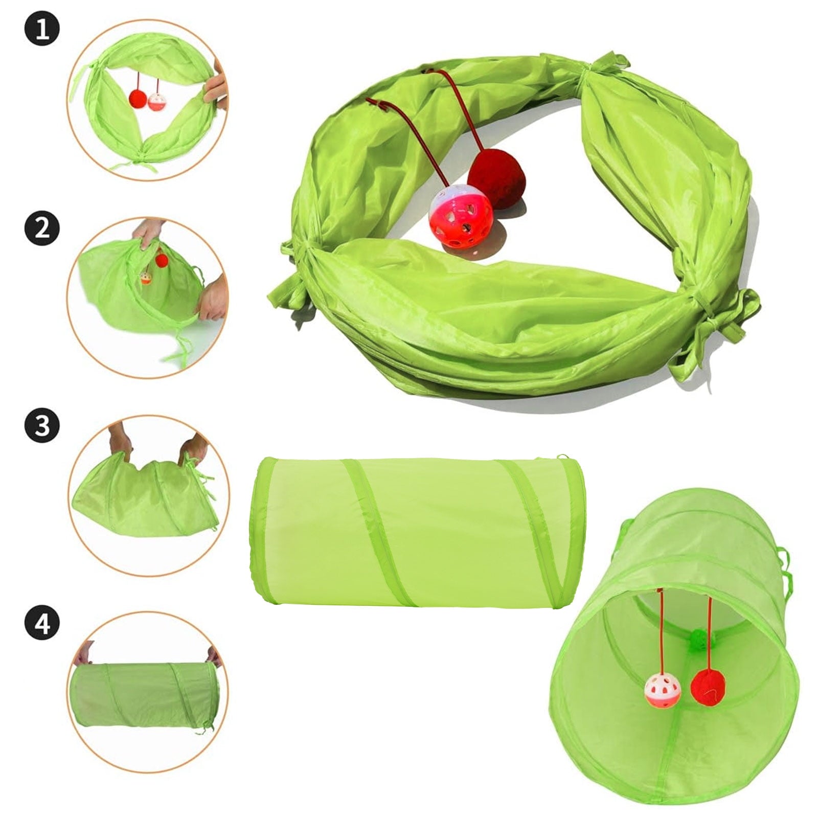 Ultimate 21-Piece Cat Toy Set for Kittens - Interactive Tunnels, Teasers, and Crinkle Balls for Endless Fun!