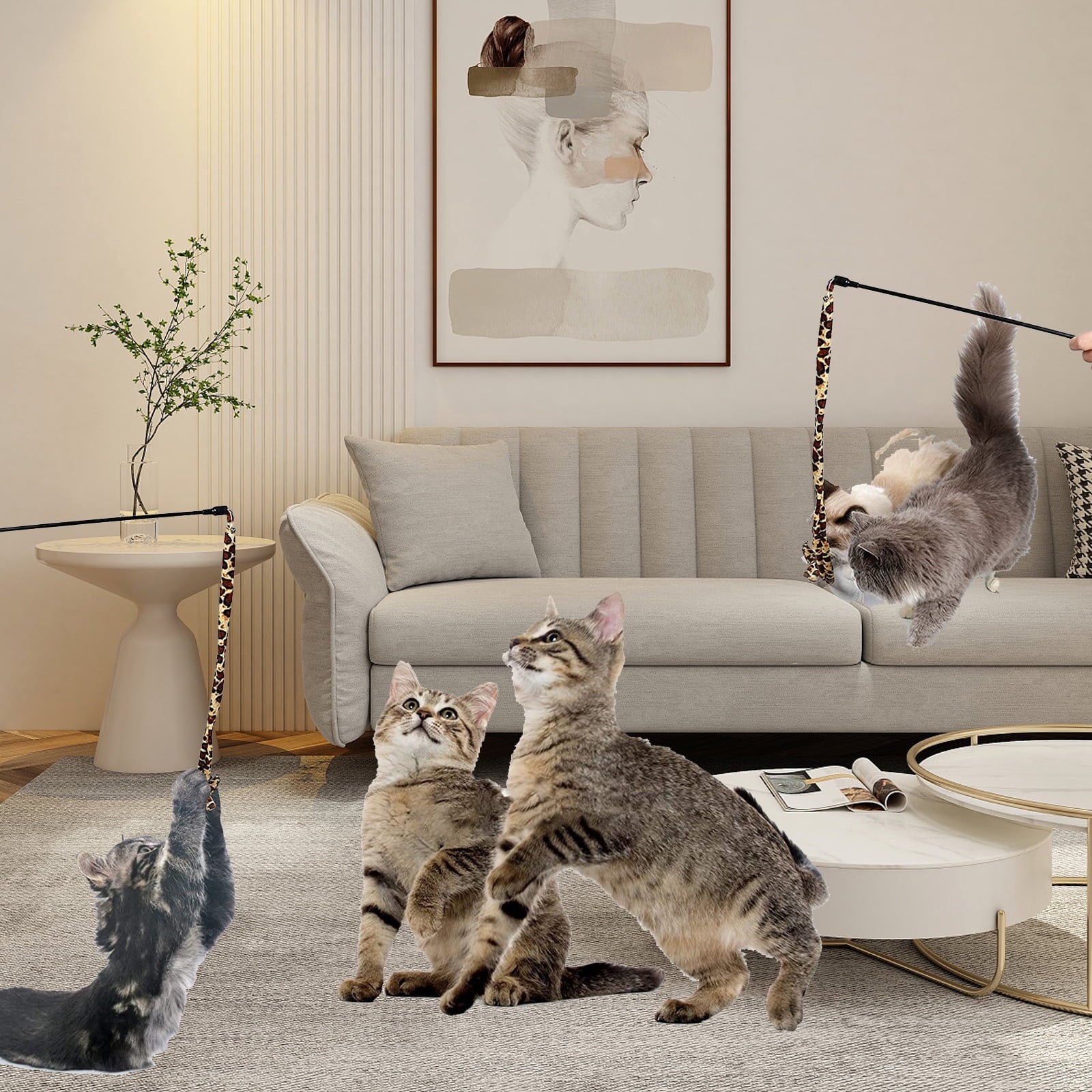 Ultimate 21-Piece Cat Toy Set for Kittens - Interactive Tunnels, Teasers, and Crinkle Balls for Endless Fun!