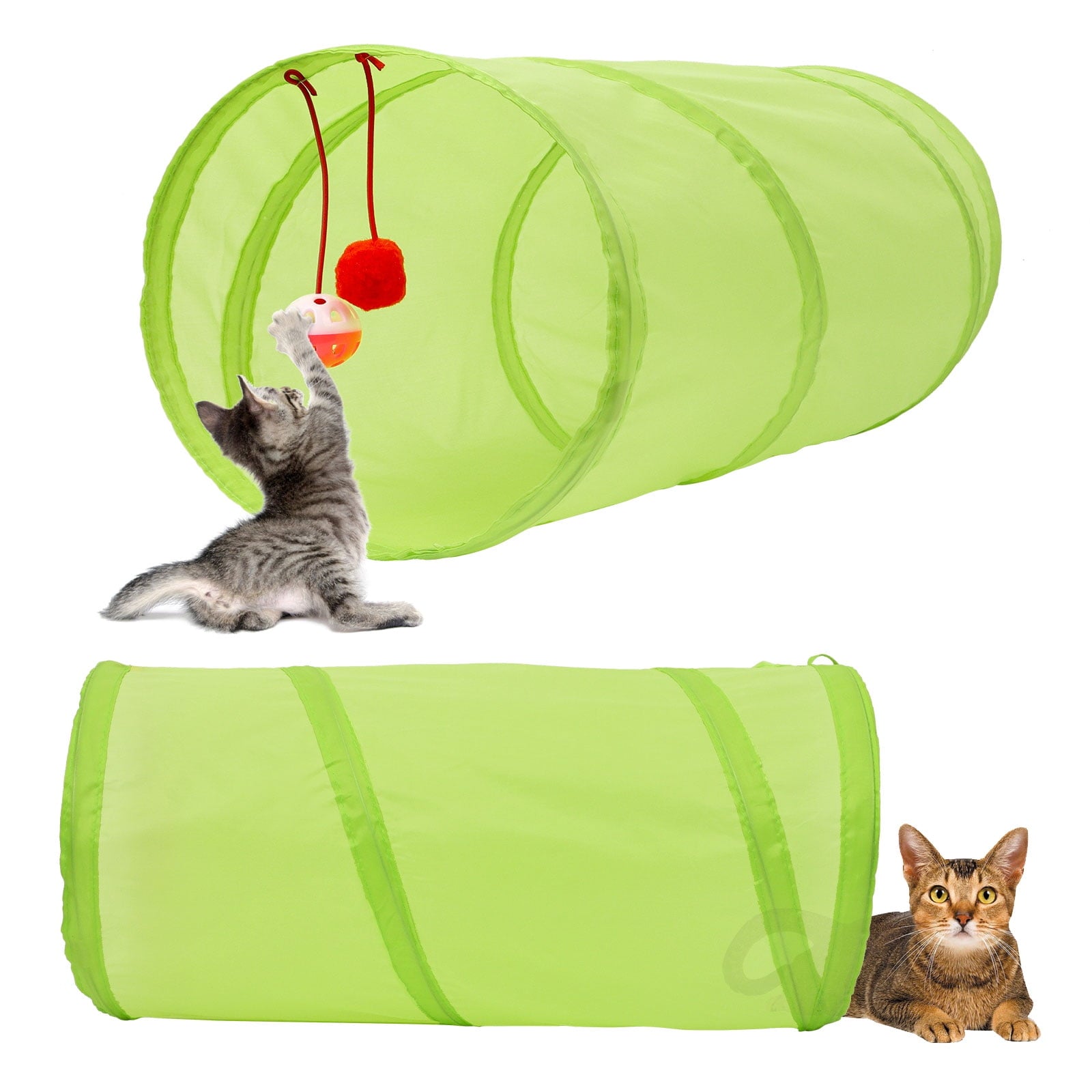Ultimate 21-Piece Cat Toy Set for Kittens - Interactive Tunnels, Teasers, and Crinkle Balls for Endless Fun!